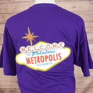HARRAH'S METROPOLIS ILLINOIS CASINO & HOTEL PURPLE T-SHIRT SIZE XL